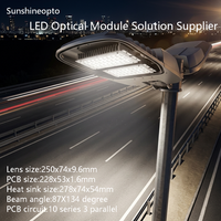 Module d'éclairage LED 30W 30-en-1 avec dissipateur thermique et lentille à angle de faisceau de 87x134 degrés pour éclairage de tunnels autoroutiers et de grandes surfaces