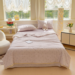 Set Sprei Mewah Modern Semua Musim untuk Anak, Bahan Kain Lapis Dua Benang Cetak, Renda Bolak-Balik, Isi Polyester untuk Rumah - Product Image 5