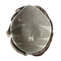8x10 pouces pour toupet suisse à dentelle complète pour hommes Remy système de remplacement de cheveux humains indiens perruque de postiche brésilienne pour la perte de cheveux