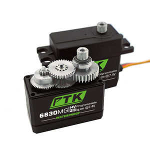 PTK 6830mg <span class=keywords><strong>servo</strong></span> kỹ thuật số 1/8 1/10 RC Robot Xe 20kg 25kg 30kg 35kg tốc độ cao bánh răng thép không gỉ 180 ° 20kg 25kg 30kg 35kg cao - Product Image 4