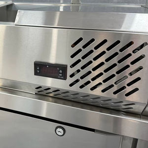 Kommerzielle Edelstahl-Salat bar | Display für gekühlte Lebensmittel mit Glas haube | 3/4/5 Abschnitte für Buffet Restaurant - Product Image 5