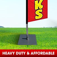 Support de base en métal robuste pour drapeaux publicitaires, stable, pour intérieur, base plate pour mât de drapeau