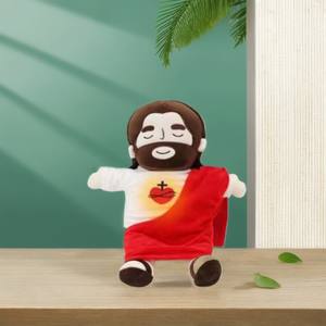 <span class=keywords><strong>Peluche</strong></span> Jésus Lumineuse Respirante Nouveau-né <span class=keywords><strong>Peluche</strong></span> apaisante Jouet en <span class=keywords><strong>peluche</strong></span> religieux chrétien catholique Cadeaux Oreiller avec musique - Product Image 4