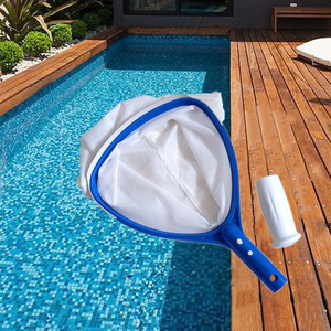 <span class=keywords><strong>Spa</strong></span> à mailles fines à poignée en aluminium robuste professionnel et nettoyeur de piscine écumoire à feuilles et râteau - Product Image 1