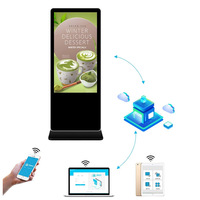 Kiosque publicitaire numérique multifonctionnel sur pied avec écran tactile LCD Android de 43 pouces, affichage numérique
