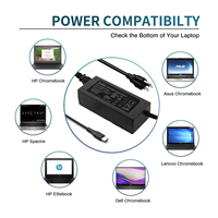 Adaptateur d'alimentation multifonction pour ordinateur portable OEM d'usine 65W Alimentation pour ordinateur portable Chargeur réglable universel 12-24V