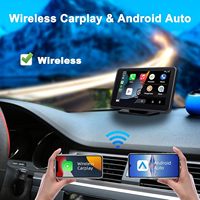 Estéreo Portátil para Auto con Pantalla Táctil LCD de 7 Pulgadas, CarPlay Inalámbrico, Android Auto, Airplay, Bluetooth, Manos Libres, Mirror Link, AUX, Transmisor FM