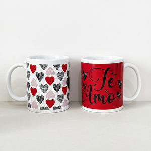 Taza <span class=keywords><strong>de</strong></span> Cerámica <span class=keywords><strong>de</strong></span> San Valentín con Diseño <span class=keywords><strong>de</strong></span> Anime, Taza Creativa con Forma Irregular para Agua - Product Image 2