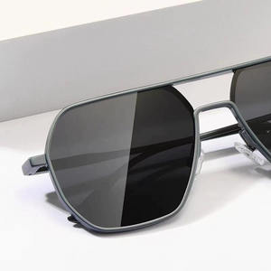 Kacamata hitam polarisasi Olahraga Pilot HD UV400, kacamata olahraga kualitas tinggi bingkai Aloi besar, engsel pegas nyaman bantalan hidung - Product Image 2