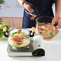 Casseroles de Cuisson en Verre Borosilicaté Transparent Résistant à la Chaleur de Luxe