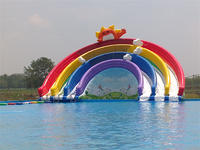 Parc aquatique gonflable géant commercial, jeux d'amusement, aire de jeux extérieure, production et exploitation, vente directe d'usine