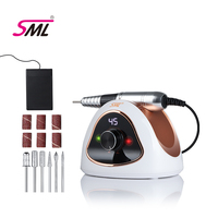 Perceuse à ongles SML 2025 M15 haute vitesse 45000 tr/min 68W, polisseuse à ongles avec certification CE et ROHS pour salon et domicile