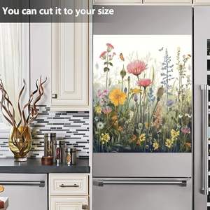 Couvre-portes décoratifs pour lave-vaisselle-23 "L X <span class=keywords><strong>26</strong></span>" H "Fleurs Aimant pour lave-vaisselle pour lave-linge Décalcomanie pour panneau de réfrigérateur - Product Image 5