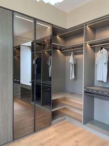 เฟอร์นิเจอร์ห้องนอนทำจากไม้แบบแยกส่วนดีไซน์ทันสมัยตามสั่งเดินในตู้เสื้อผ้าตู้เสื้อผ้า - Product Image 4