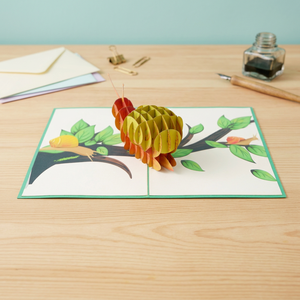 Carte pop-up 3D escargot en papier fait main, design personnalisé, style animalier, impression offset, cadeau promotionnel, artisanat vietnamien, vente chaude - Product Image 2