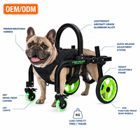 Fauteuil roulant pour chien réglable avec roues pivotantes, chariot de mobilité post-opératoire pour chiens de petite, moyenne et grande taille S-XL