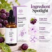 Sérum Visage Anti-Âge et Hydratant aux Exosomes de Cellules Souches de Raisin Fermentées, Peptides, Raffermissant, Lissant les Rides, Éclaircissant et Réparateur