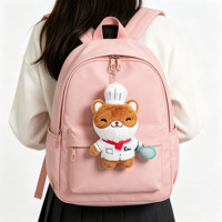 Porte-clés en peluche personnalisé Ours Chef, mini animal en peluche doux, breloque de sac, logo personnalisé disponible, OEM ODM