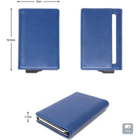Dompet Kartu Kredit Minimalis Anti RFID, Model Pop Up, Tipis, Aluminium, Untuk Saku Depan, Penggunaan Bisnis