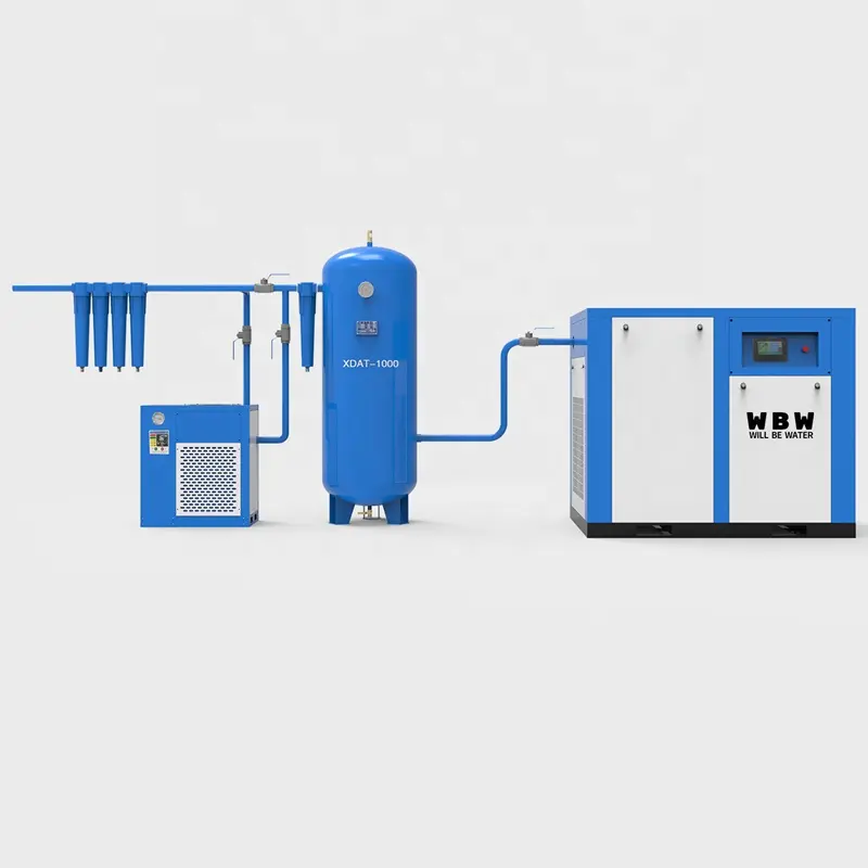 Compresor de tornillo industrial 22kw 37kw 45kw 55kw compresor de aire de tornillo rotativo de inyección de aceite