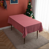 Nappe rectangulaire à carreaux vichy DUOLAI, nouveau style 2023, lavable, couleur et logo personnalisés, housse de table en tissu
