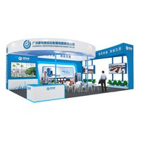 Diding DD25-031 Stand d'exposition modulaire 10x20, présentoir pour salon professionnel 3x6, avec boîte à lumière SEG, toile de fond et comptoir, durable et écologique