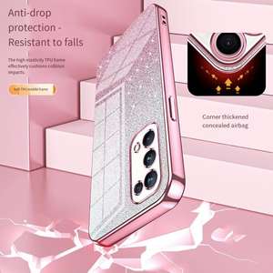 La funda protectora de TPU <span class=keywords><strong>con</strong></span> purpurina galvanizada 25106 es adecuada para Apple 11, 12, <span class=keywords><strong>13</strong></span>, <span class=keywords><strong>14</strong></span>, 15, 16PROMAX Plus dos en uno - Product Image 3