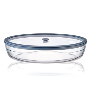 Teglia da Forno in Vetro Borosilicato Linuo con Coperchio in Silicone e Valvola dell'Aria, Adatta per Varie Occasioni - Product Image 1