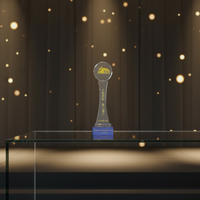 OEM plaque de cristal acrylique trophée pour souvenir avec logo gravé