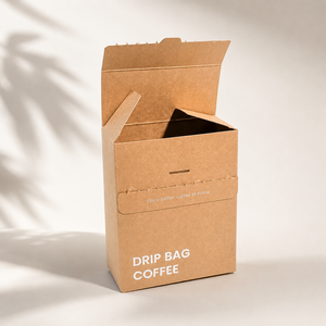Scatola per Caffè in Bustina con Apertura Facilitata e Striscia a Strappo, Confezione Sostenibile in Carta Kraft per Bustine di Caffè all'Ingrosso - Product Image 2