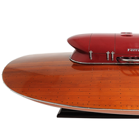 Modèle de bateau rapide hydroplanant Feraari de 85 cm - Bateau de course RC artisanal en cèdre, peint à la main, prêt à l'emploi, fabriqué au Vietnam, pour collectionneurs OMH