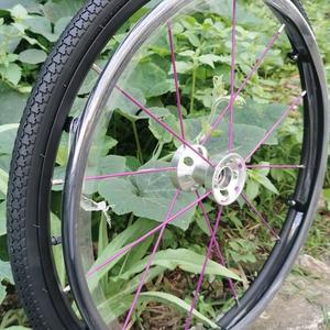 Fabrieksgroothandel 24*1 3/8 inch sportrolstoelwiel van aluminiumlegering, hoge snelheid, opblaasbaar wiel, kleur aanpasbaar - Product Image 4