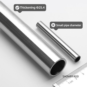 Accessoires <span class=keywords><strong>de</strong></span> <span class=keywords><strong>rideau</strong></span> <span class=keywords><strong>de</strong></span> salle <span class=keywords><strong>de</strong></span> bain en nickel brossé réglable en métal Tringle à <span class=keywords><strong>rideau</strong></span> <span class=keywords><strong>de</strong></span> <span class=keywords><strong>douche</strong></span> longue incurvée en forme d'arc - Product Image 4