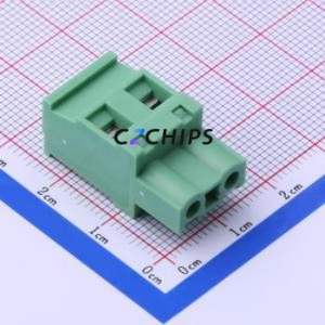 DB2EKB-7.62-2P-GN-S Plug-in Terminal Block P=7.62mm Connector Male Plug 1x2P 7.62mm Green - Product Image 1