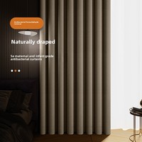Rideaux occultants épais en polyester-coton anti-formaldéhyde, style moderne et luxueux, pour fenêtres pleine hauteur