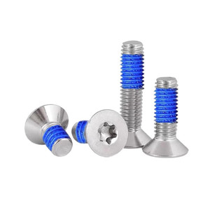 Tornillo de Dispensación <span class=keywords><strong>M2</strong></span> de Acero Inoxidable Azul, Antiaflojamiento, Cabeza Avellanada Torx, ISO14581 GB2673, Disponible en 25/40/50mm - Product Image 2
