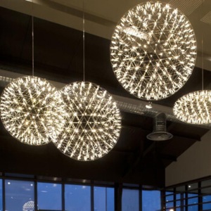 โคมไฟแขวนทรงกลม LED สไตล์มินิมอลสมัยใหม่ ขั้ว E27 หัวเดียว สำหรับวิลล่า ห้องนั่งเล่น บาร์ โรงแรม - Product Image 2