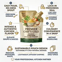 Bolsa con Boquilla para Esencia de Pollo, 200 g, de Grado Alimenticio, Libre de BPA, Impresión Personalizada, Alta Barrera, para Cocina