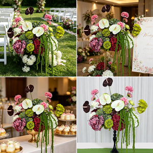 Large-Scale Realistic Silk Faux Floral Arrangement Lifelike Touch <b>Hydrangeas</b> Handmade Modern Wedding Home Decor Back School - Product Image 2