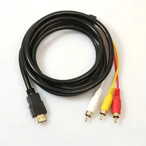 Preço de fábrica cabo conversor de vídeo e áudio composto PVC HDMI para AV 1,5M