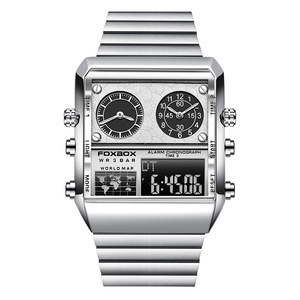 Montre Homme FOXBOX de Haute Qualité à <span class=keywords><strong>Quartz</strong></span> Électronique Multifonctionnelle Sportive Étanche Montre de Luxe Mode Relogio Masculino - Product Image 3