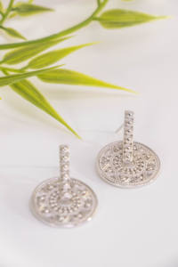 ต่างหูห่วงสไตล์โบฮีเมียน หรูหรา เรียบง่าย ไม่ซ้ำใคร งานฝีมือชุบทองบนเงิน ดีไซน์โปร่ง สำหรับงานแต่งงาน/วันครบรอบ - Product Image 5