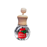 Diffuseur d'arômes créatif en verre vide pour voiture, motif dessin animé de Noël, pour huiles essentielles, cadeau de fêtes