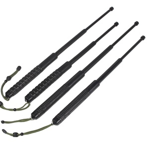 Bâton de sécurité extensible robuste à trois sections avec pointe en acier allié pour la patrouille - Product Image 1