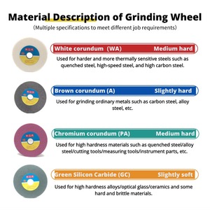 Corindone cromato/bianco corindone ceramica disco a forma di disco PA/WA 46L 180*32*31.75 ruota smerigliatrice personalizzabile - Product Image 5