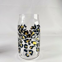 Verres à cocktail et café glacé en verre transparent de 16 oz, forme canette de soda classique, compatibles lave-vaisselle