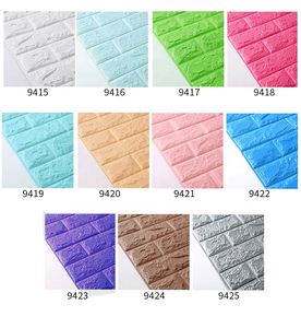 Autocollant mural en mousse PE 3D, étiquette de papier peint, couleurs solides, haute qualité, offre spéciale - Product Image 2