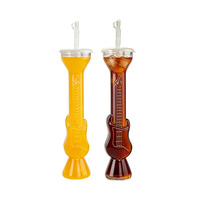 Gobelet à cocktail en forme de guitare, réutilisable, écologique, imperméable, en plastique PET, 24 oz (700 ml), pour fêtes, tequila, daiquiri, boissons froides