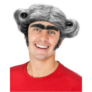 <span class=keywords><strong>Peluca</strong></span> de Navidad de Cosplay <span class=keywords><strong>gris</strong></span> de comercio exterior transfronterizo divertida <span class=keywords><strong>Peluca</strong></span> de disfraz de Halloween europea y americana de 33cm - Product Image 1