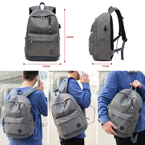 Sac à dos pour ordinateur portable imperméable personnalisé pour homme avec port USB, fonction antivol, doublure en polyester - Product Image 4